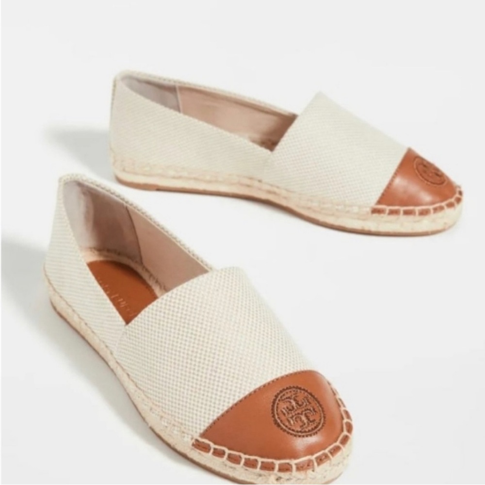 These beautiful Tory Burch Shoes have NEVER been worn!! Too small! My loss!!